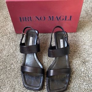 Bruno Magli black “Ferber” heeled sandals- size 7